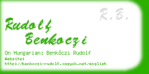 rudolf benkoczi business card